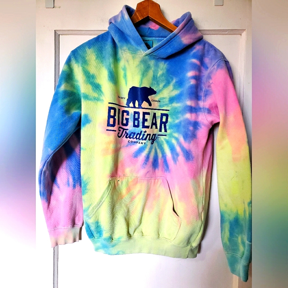 Banff Alberta Big Bear Trading Company Tie-Dye Hoodie🇨🇦💖😎